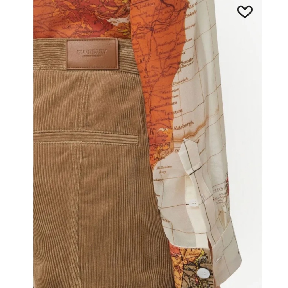 NWT Burberry 2022 Wide Leg Corduroy Trousers - Picture 4 of 12